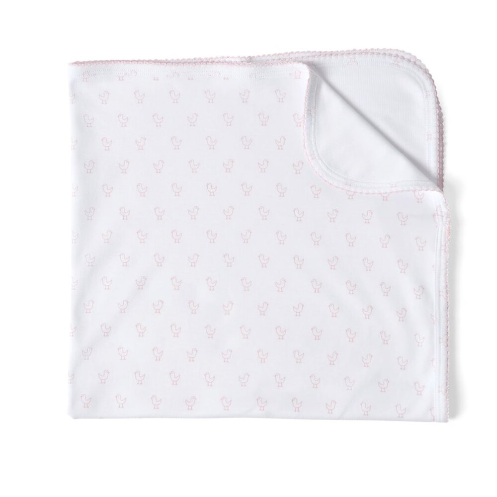 Baby Girls Pima Cotton Birdy Print Newborn Blanket by Holababy